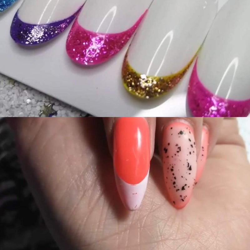 Mezerdoo 2pcs French Nail Stamper Plate Kit English Letter Flowers Nail Stamping Plates Star Heart Nail Art Plates Rectangle Nail Stencil Heel Bow Lollipop Pattern Manicure Template 9.5x14.5cm Nail Stamp Tools - Image 5